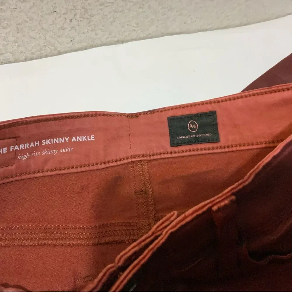 Adriano Goldschmied AG Jeans The Farrah Skinny high rise red size 24R